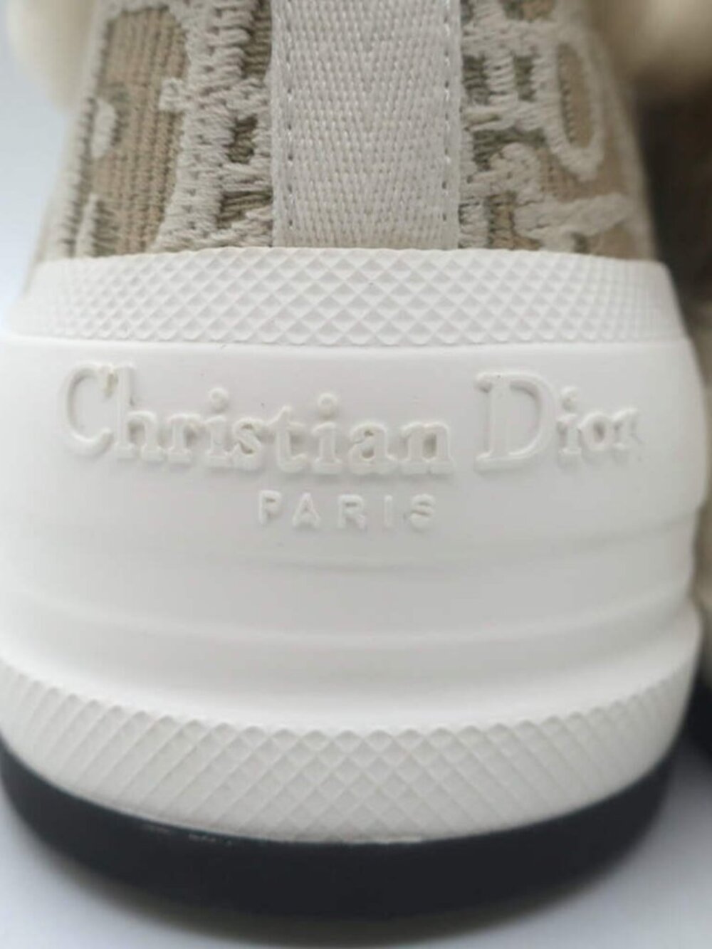 Christian Dior Walk'n'Dior Shearling Platform Sneakers Taupe Oblique Size 38 - Picture 9 of 13